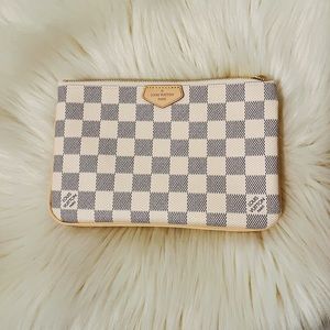 💕SOLD- Louis Vuitton Damier Azur Double Zip Pochette